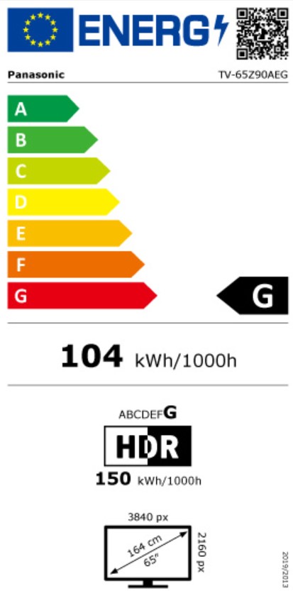 tv-65z90aeg Energimrke