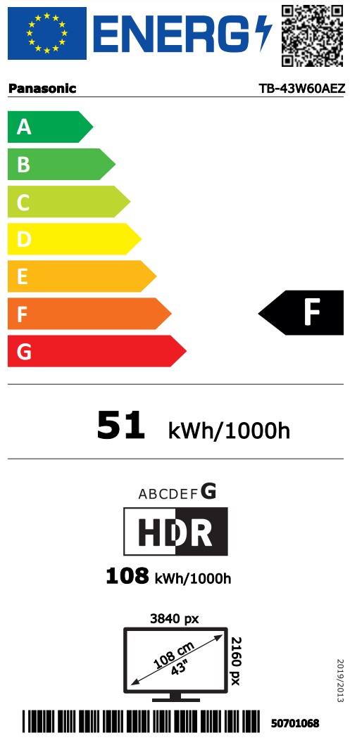 tb-43w60aez Energimrke