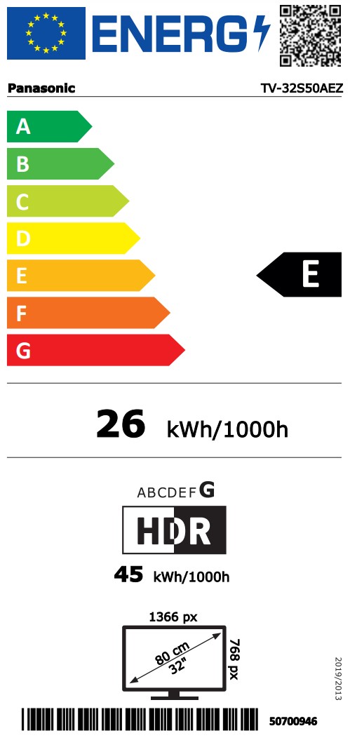 tv-32s55aez Energimrke