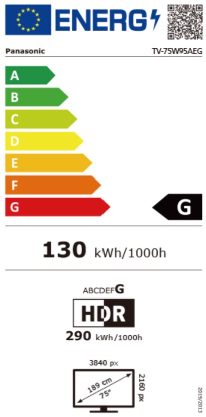 tv-75w95aeg Energimrke