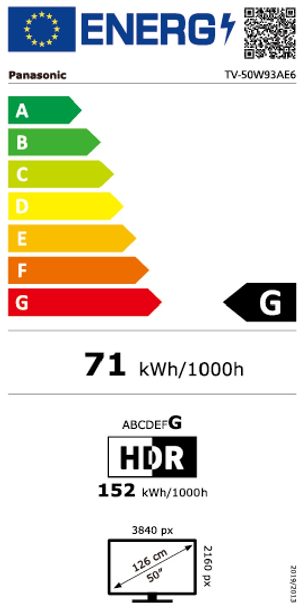 tv-50w93ae6 Energimrke