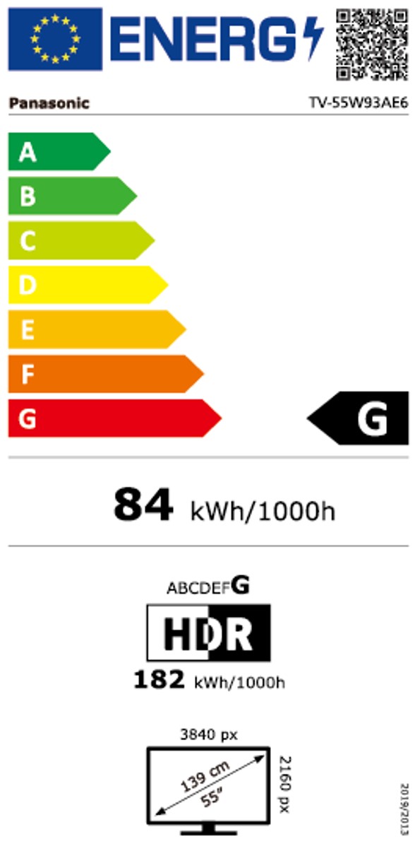 tv-55w93ae6 Energimrke