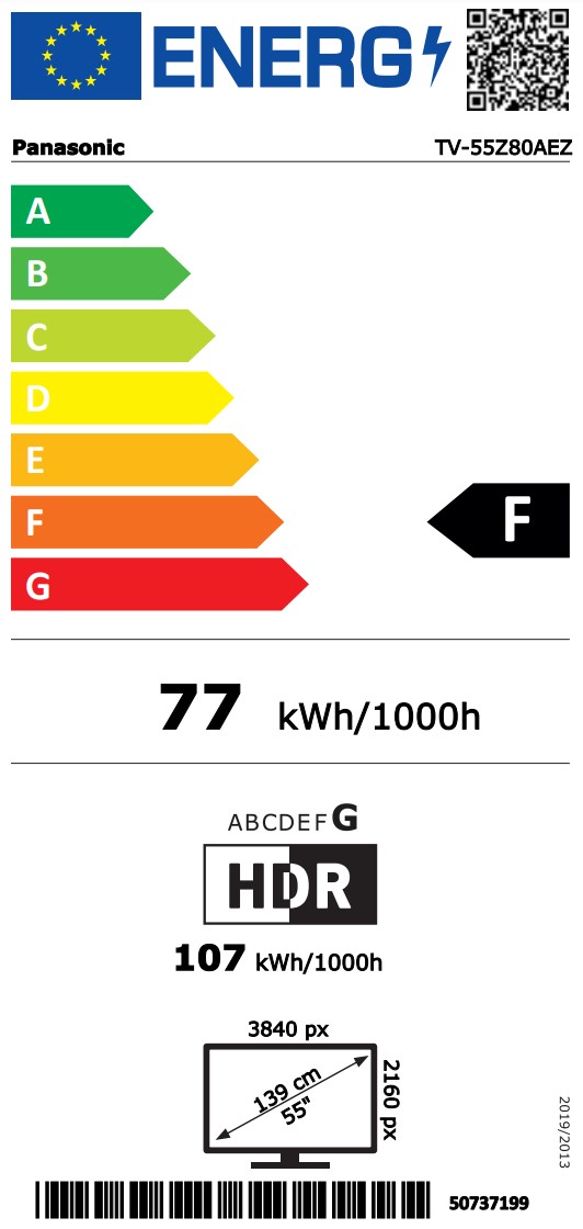 tv-55z80aez Energimrke