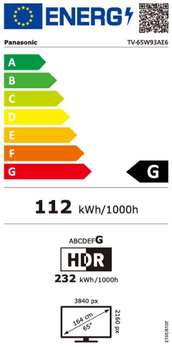 tv-65w93ae6 Energimrke